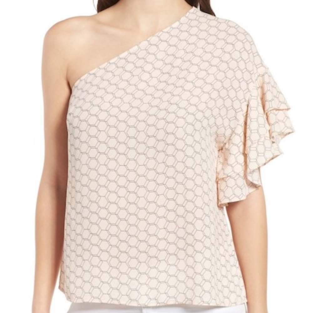 Trouve Ruffle One-Shoulder Top
